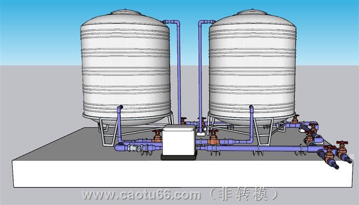 水塔水箱工业SU模型 2