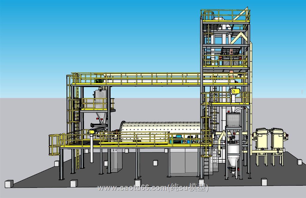 冷水工厂机械SU模型 2