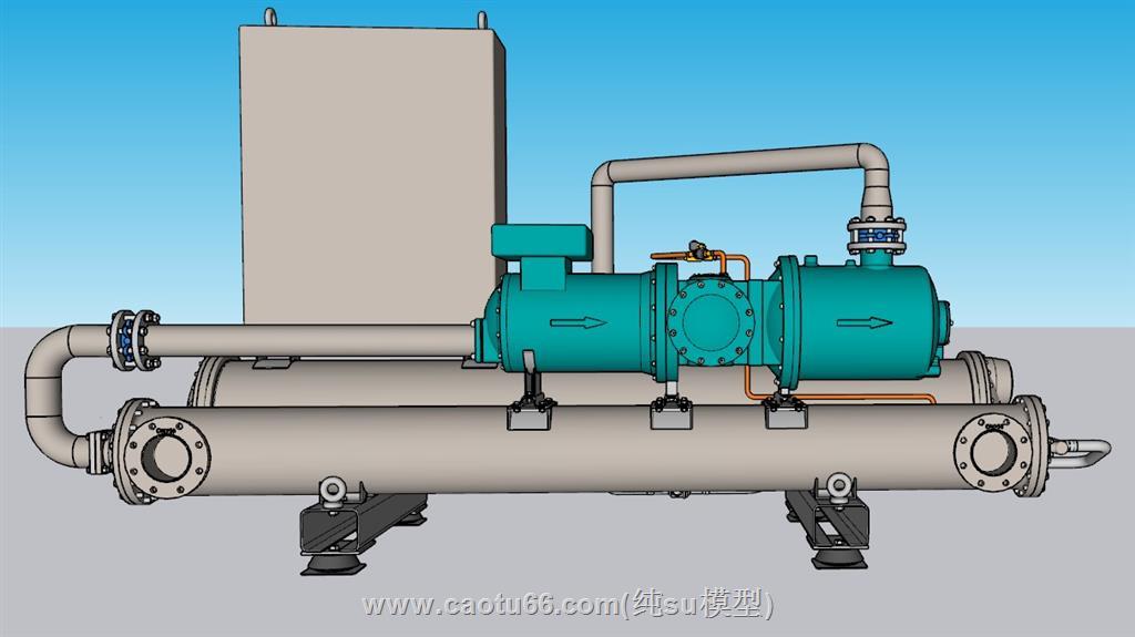 冷水机设备机械SU模型 2