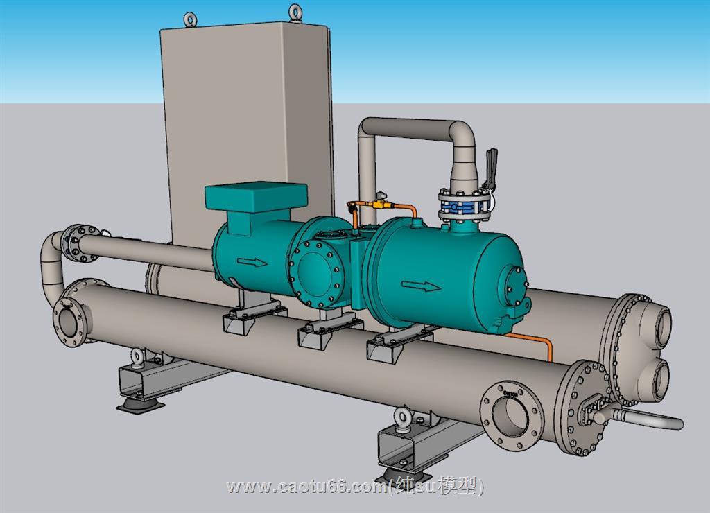 冷水机设备机械SU模型 1