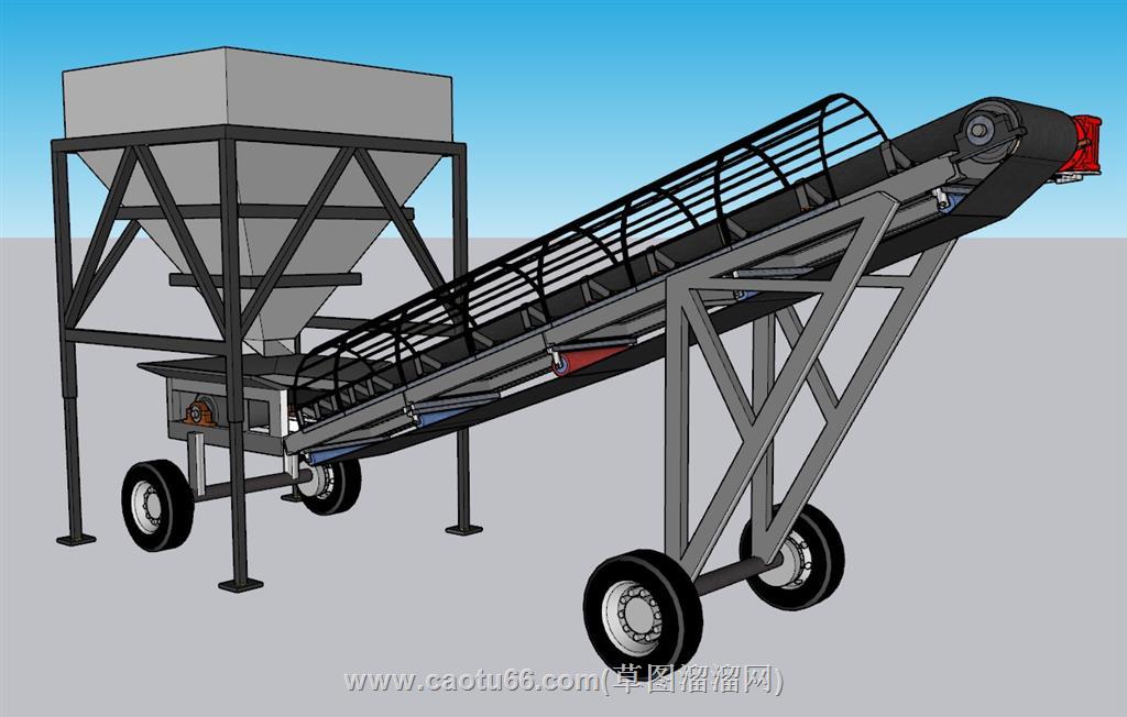 皮带输送机机械SU模型 1