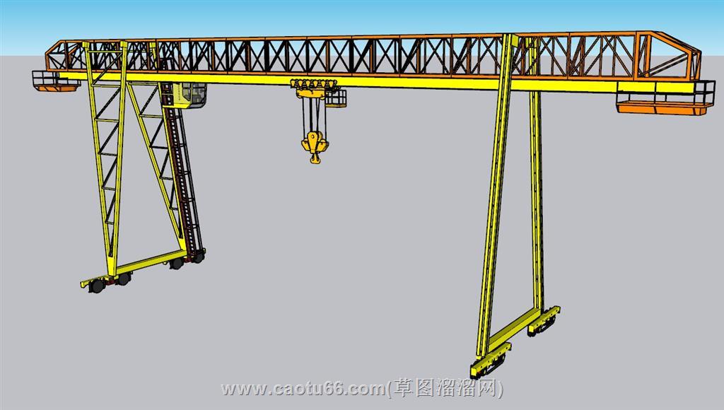 龙门吊机械SU模型 1