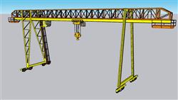 龙门吊机械SU模型 免费sketchup模型下载