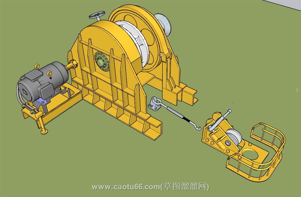 起锚机SU模型 1