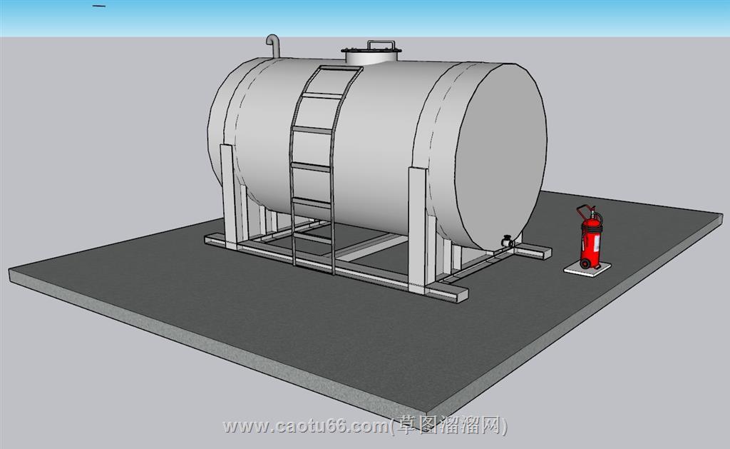 工业水塔SU模型 1