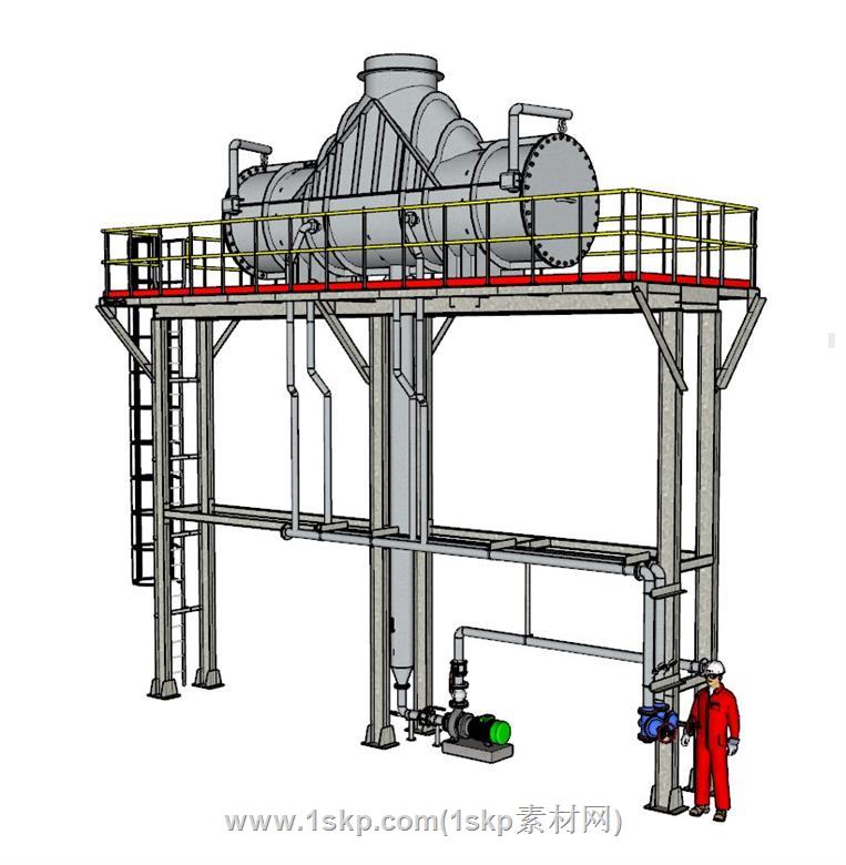 冷凝器工业设备SU模型 2