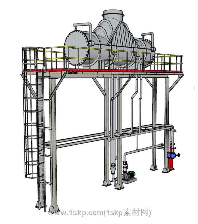 冷凝器工业设备SU模型 3