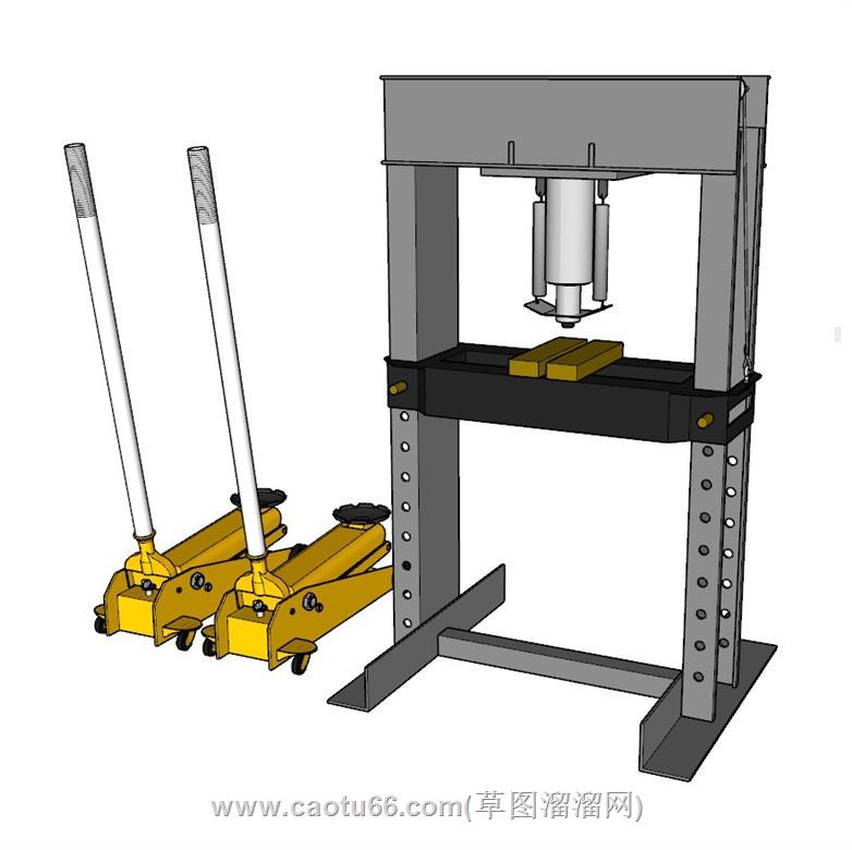 汽修机械千斤顶SU模型 1