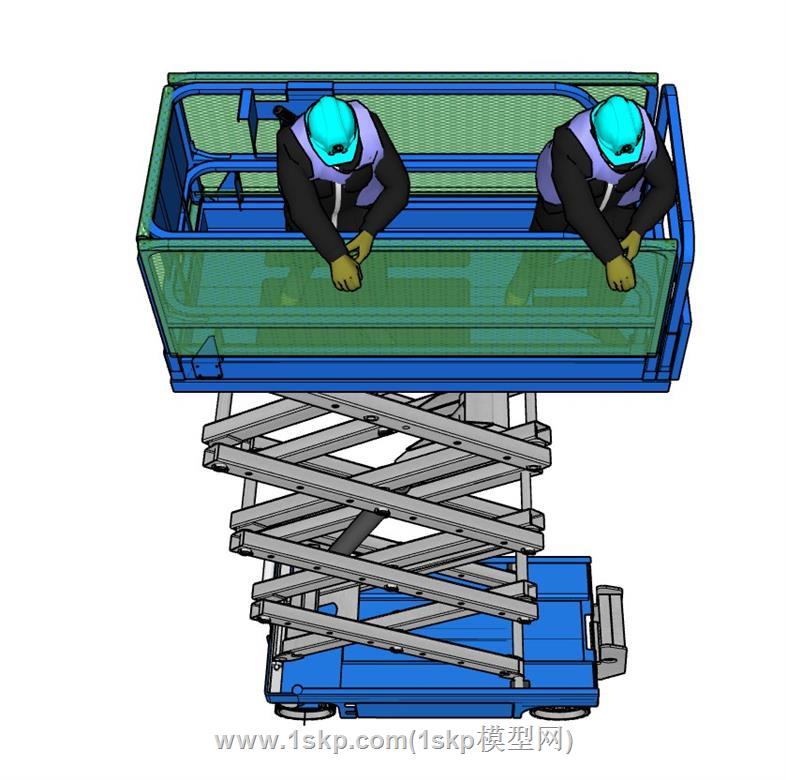 工地工人升降机SU模型 3