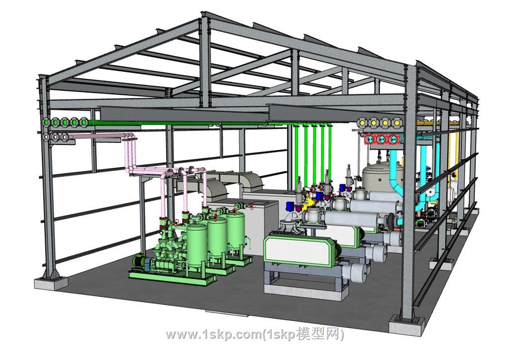 机械设备水泵SU模型 3