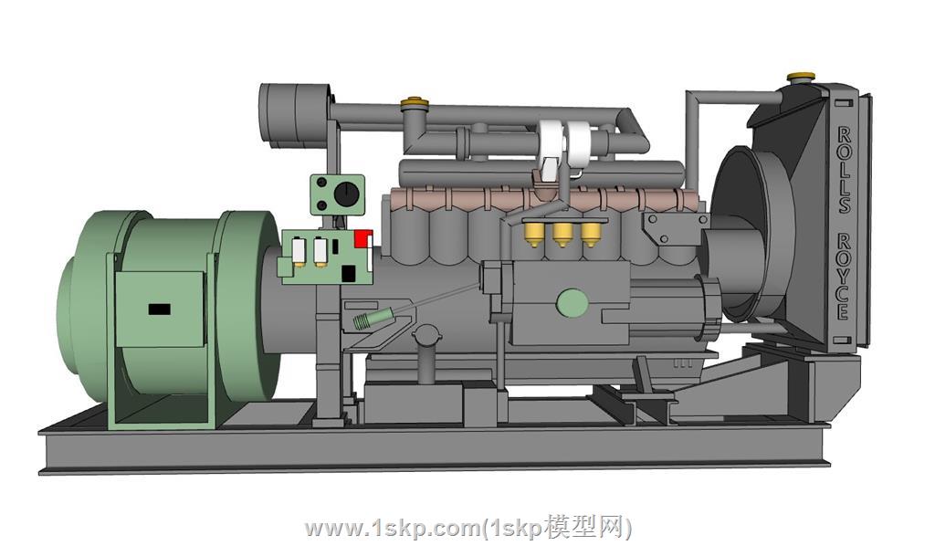 水泵机械SU模型 1