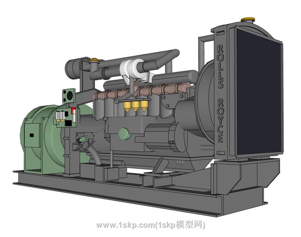 水泵机械SU模型 3