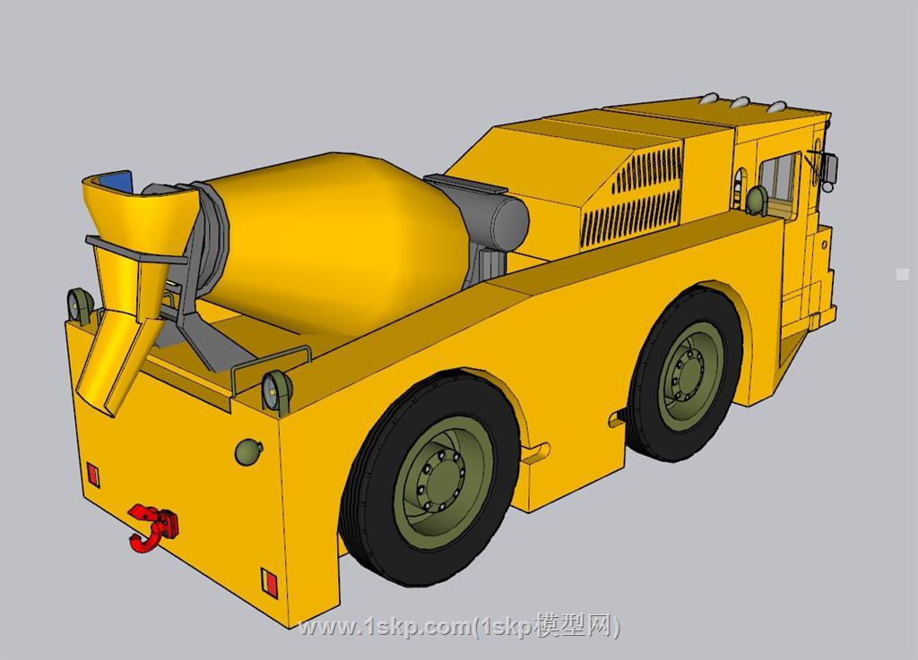 泥罐车SU模型 3