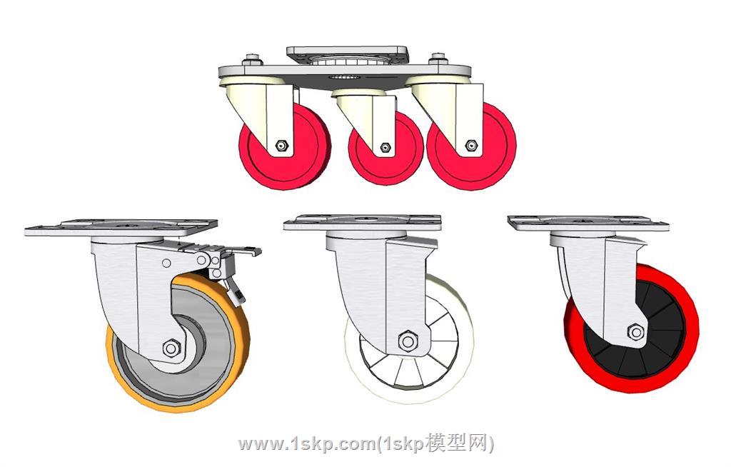 万向轮SU模型 1