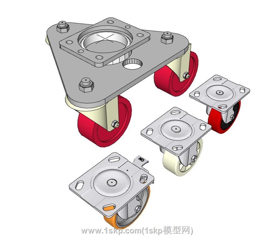 万向轮SU模型 3