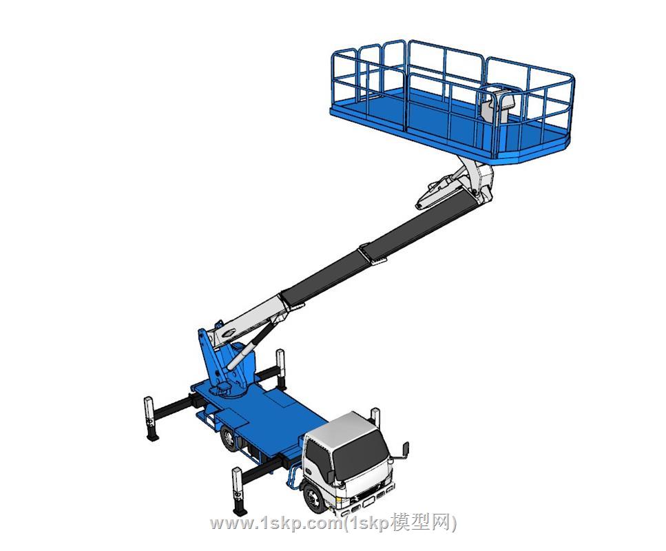 工程车高空作业登高车SU模型 2