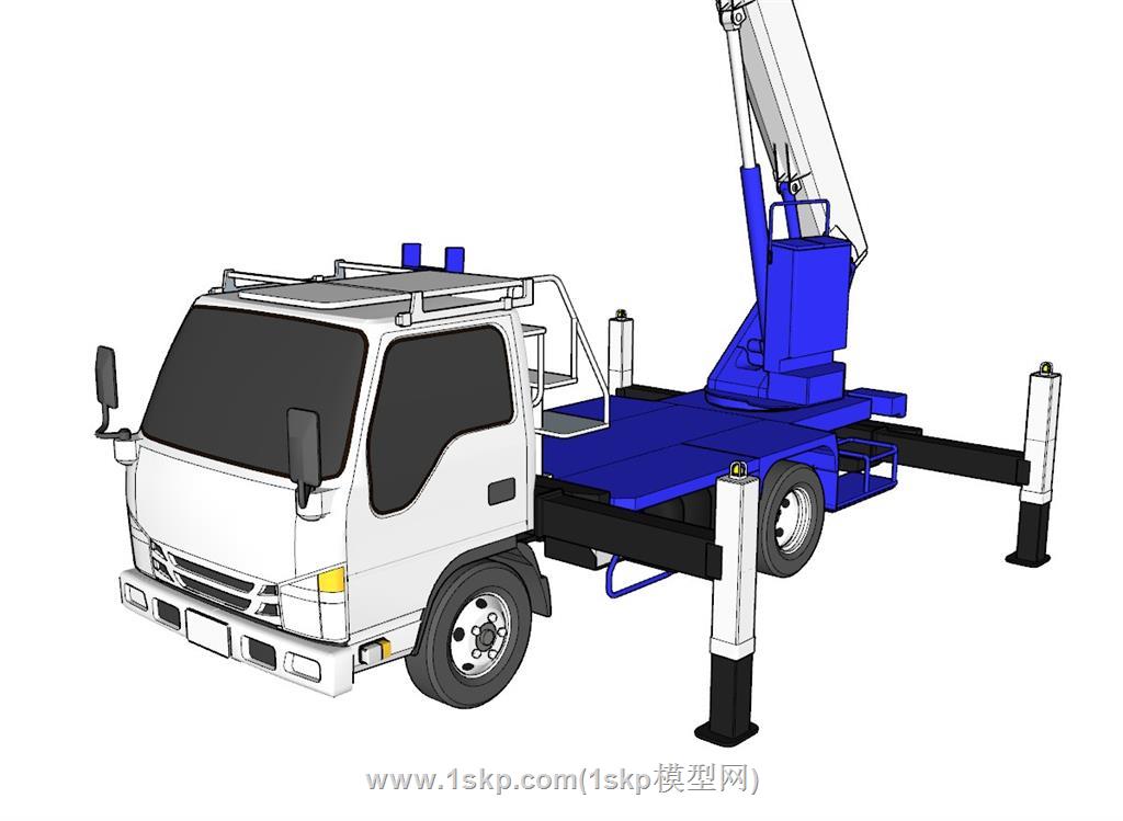 工程车高空作业登高车SU模型 1