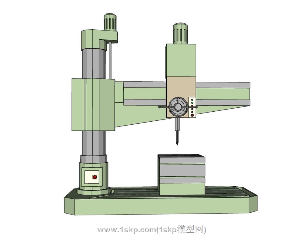 摇臂钻机械SU模型 1