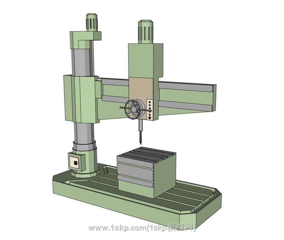 摇臂钻机械SU模型 2