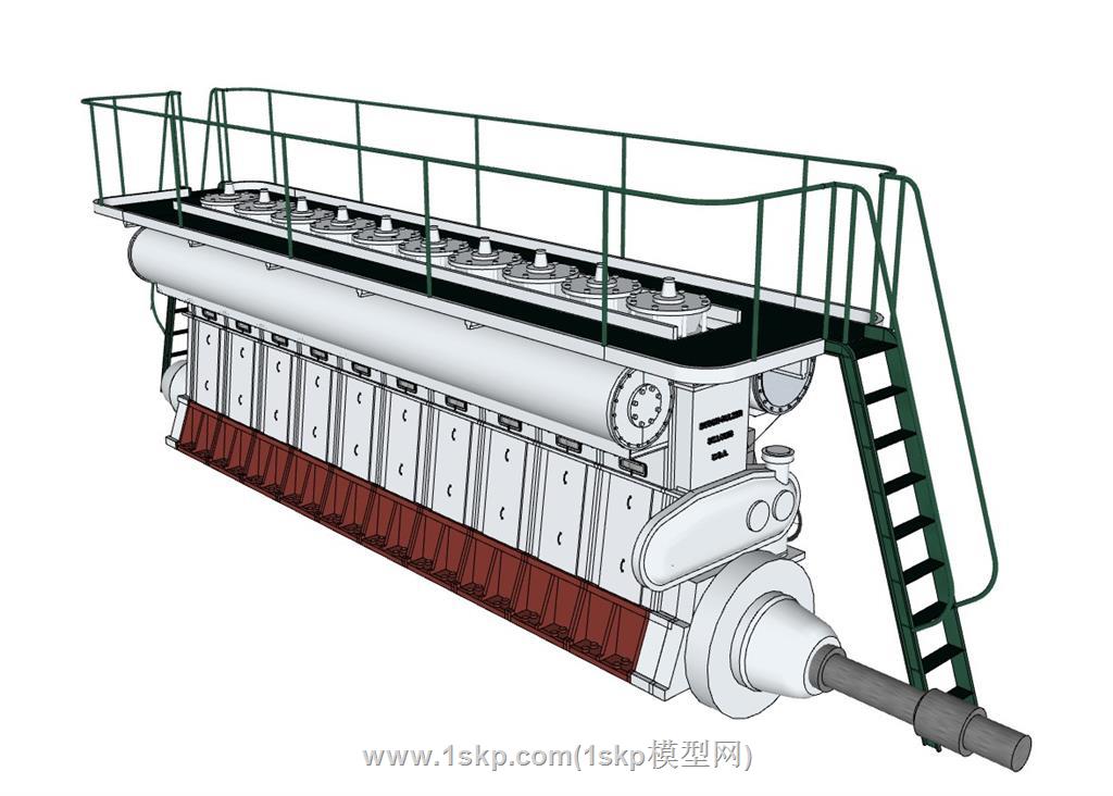 缸船柴油发动机SU模型 2