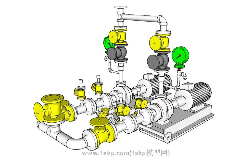 水泵污水设备SU模型 1