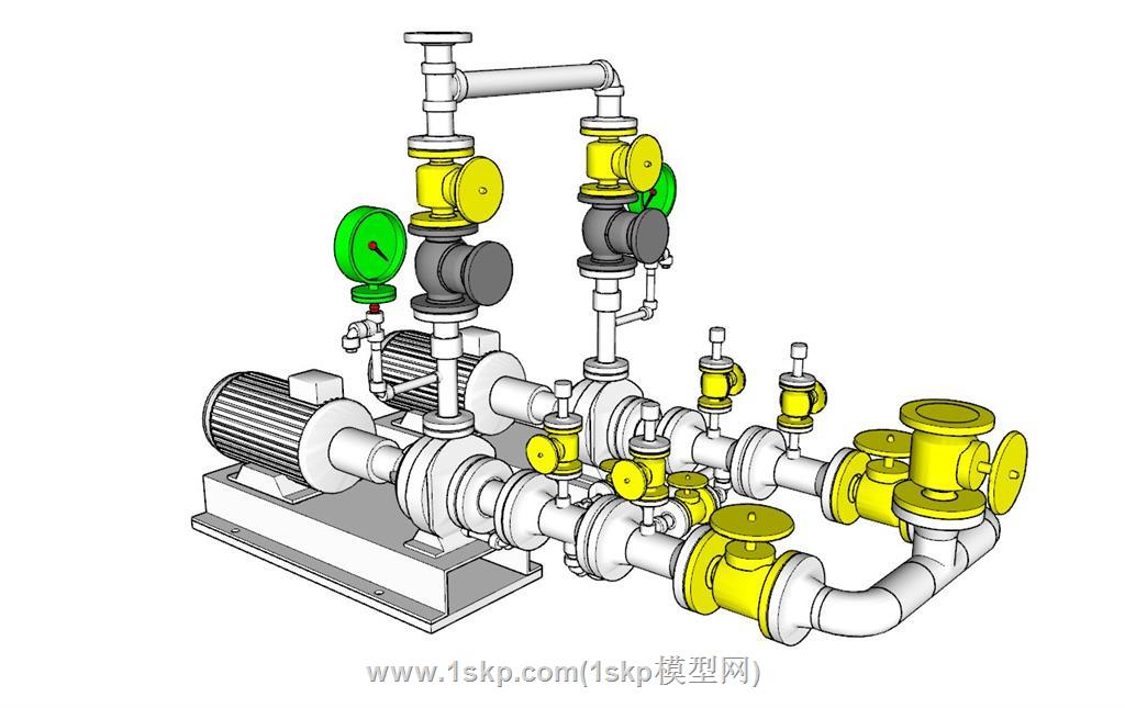 水泵污水设备SU模型 2