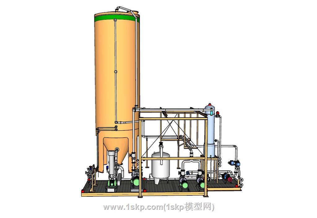 真空反应器反应釜水泵SU模型 2