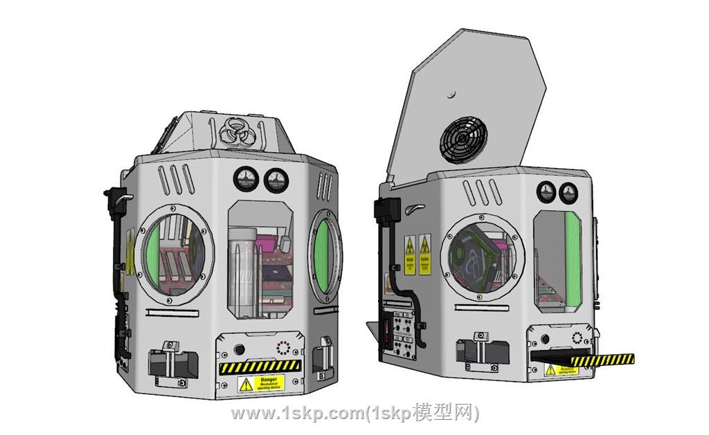 科幻生物反应器机械SU模型 2