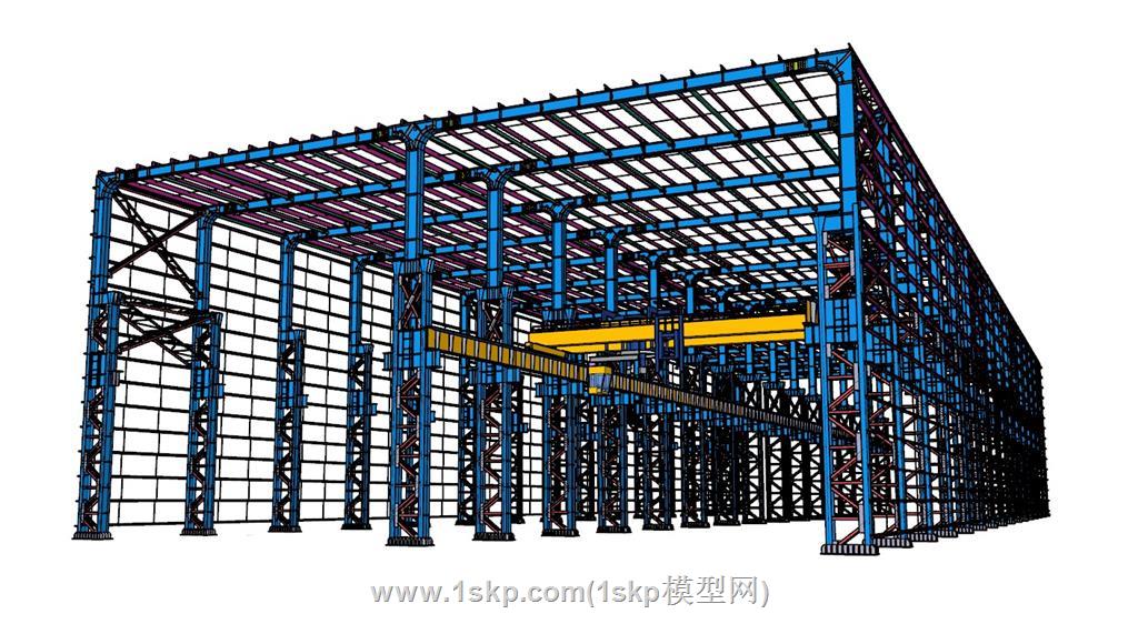 钢架结构吊车SU模型 1