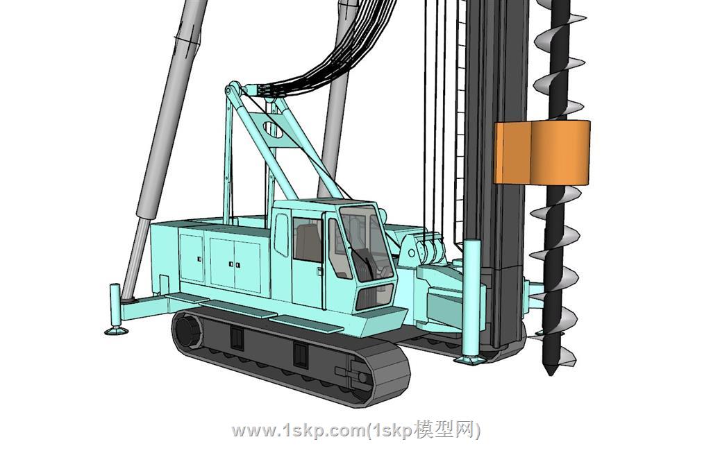 打桩机压桩机SU模型 1