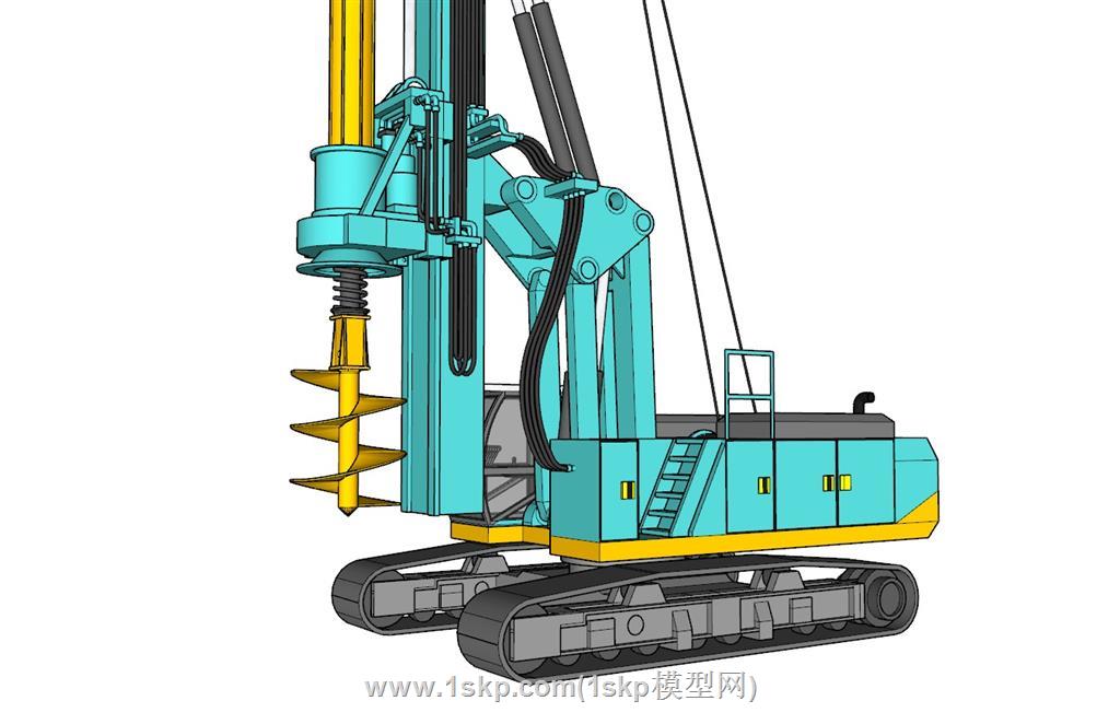 打桩机压桩机SU模型 1