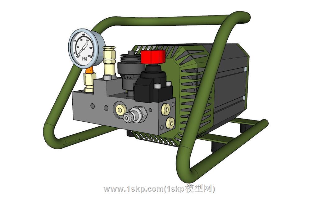 水压泵水泵SU模型 1