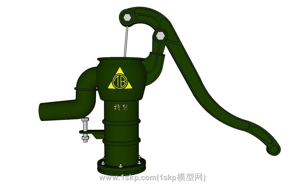 手压泵水泵SU模型 1
