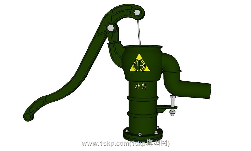 手压泵水泵SU模型 2