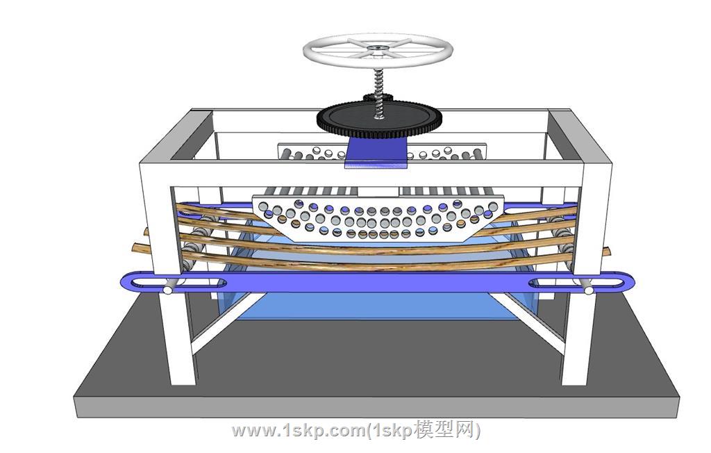 竹子弯曲机折弯机SU模型 1