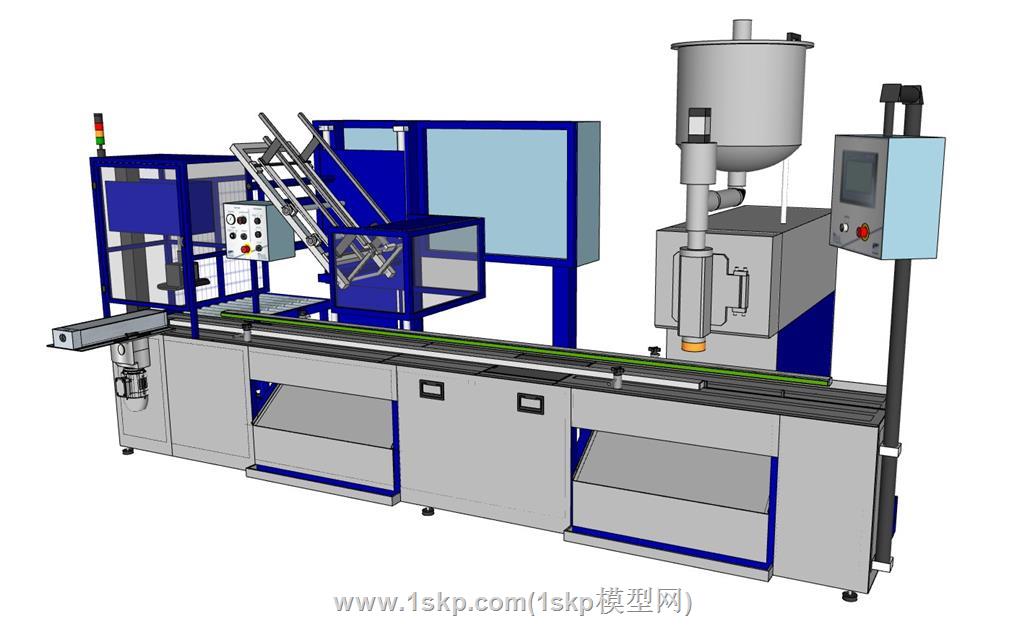 自动灌装机设备机械SU模型 2