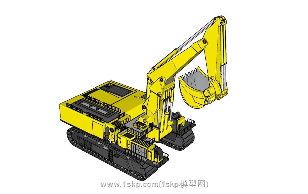 挖土机挖掘机钩机SU模型 3