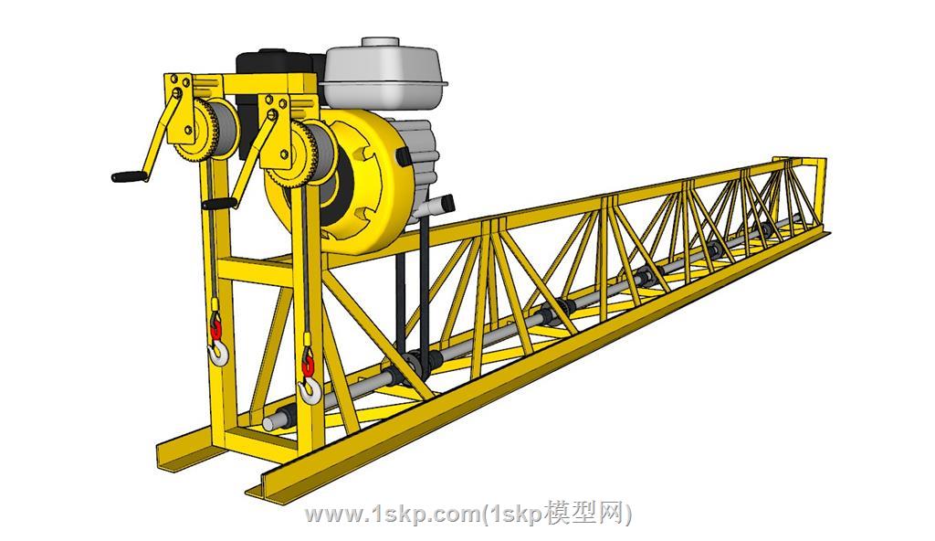 混泥土拉平机械SU模型 1