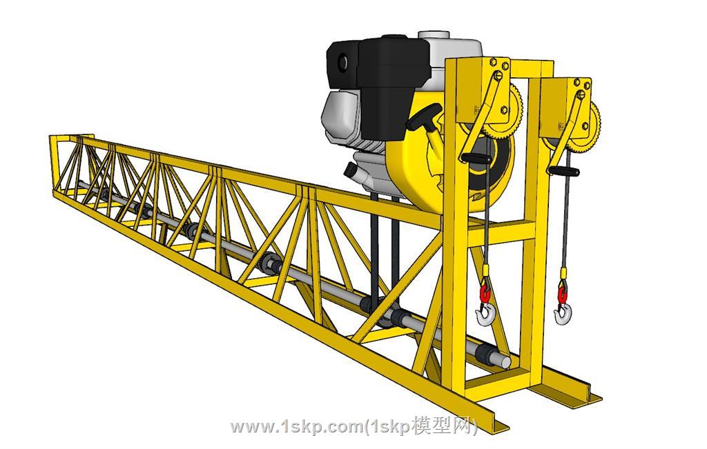 混泥土拉平机械SU模型 2