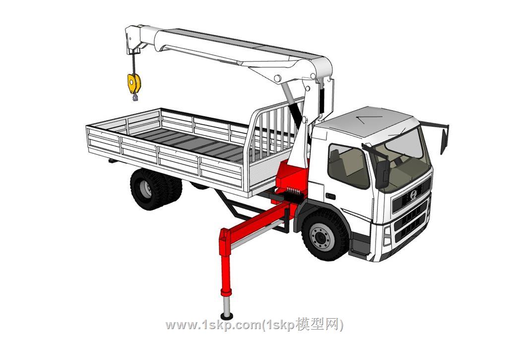 汽车起重机吊臂SU模型 2