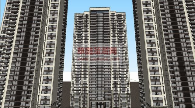 商业街裙楼建SU模型 4