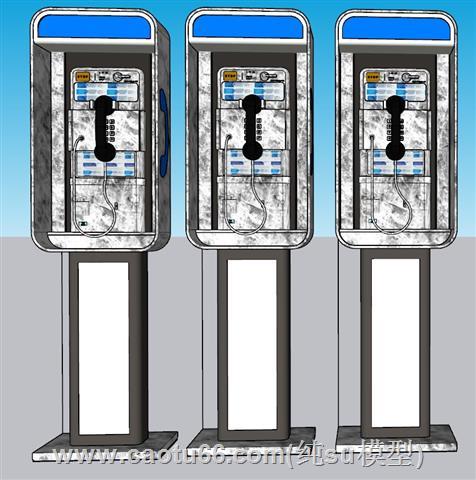电话亭SU模型 1
