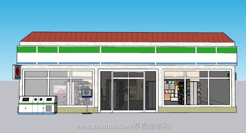 超市便利店商店SU模型