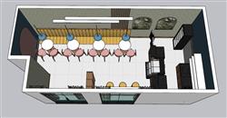 餐饮店咖啡馆SU模型 免费sketchup模型下载