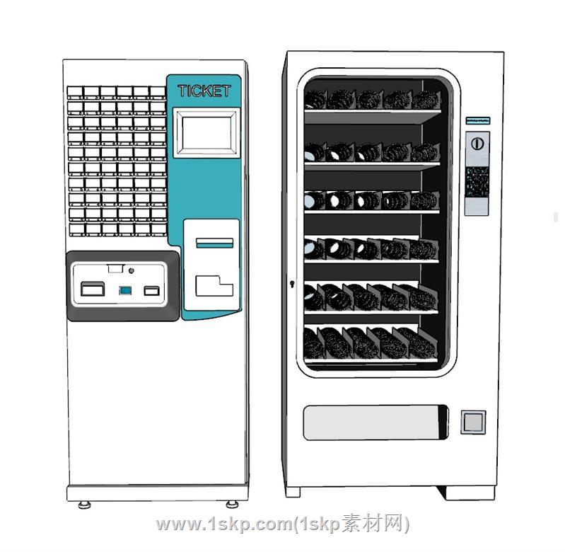 贩卖机SU模型 1