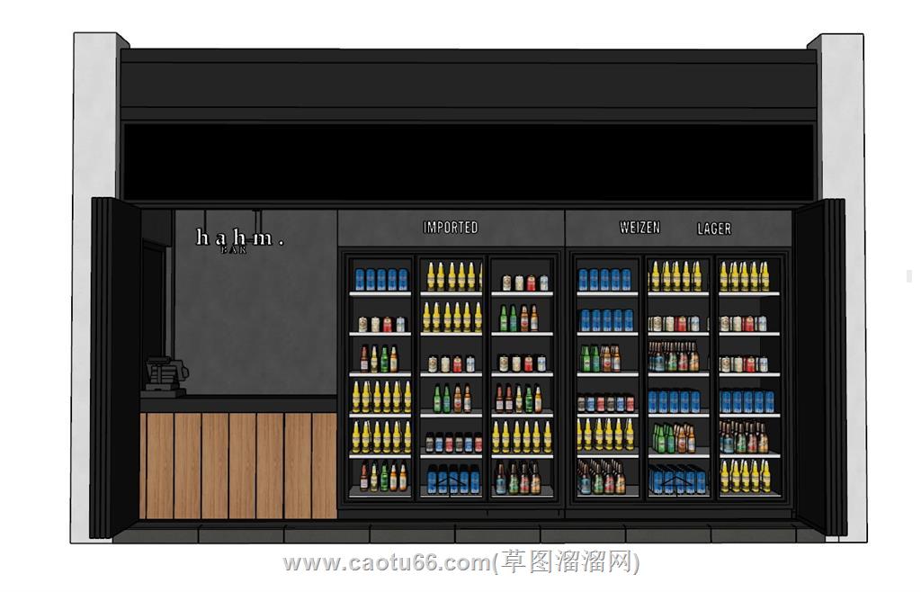 便捷商店售货机SU模型 1