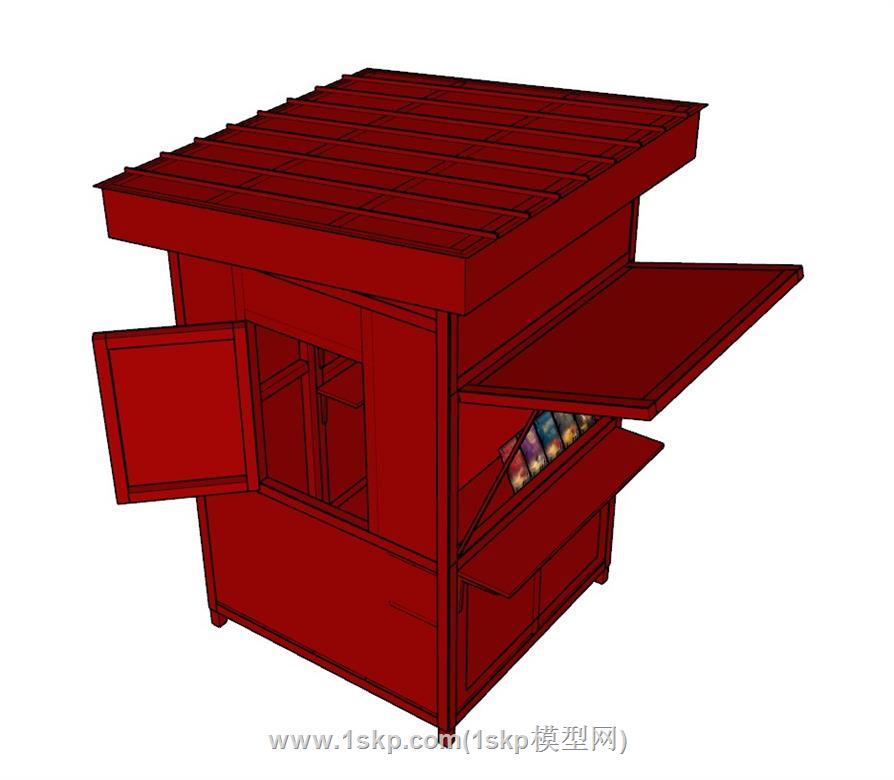 贩售亭售卖亭摊位SU模型 2