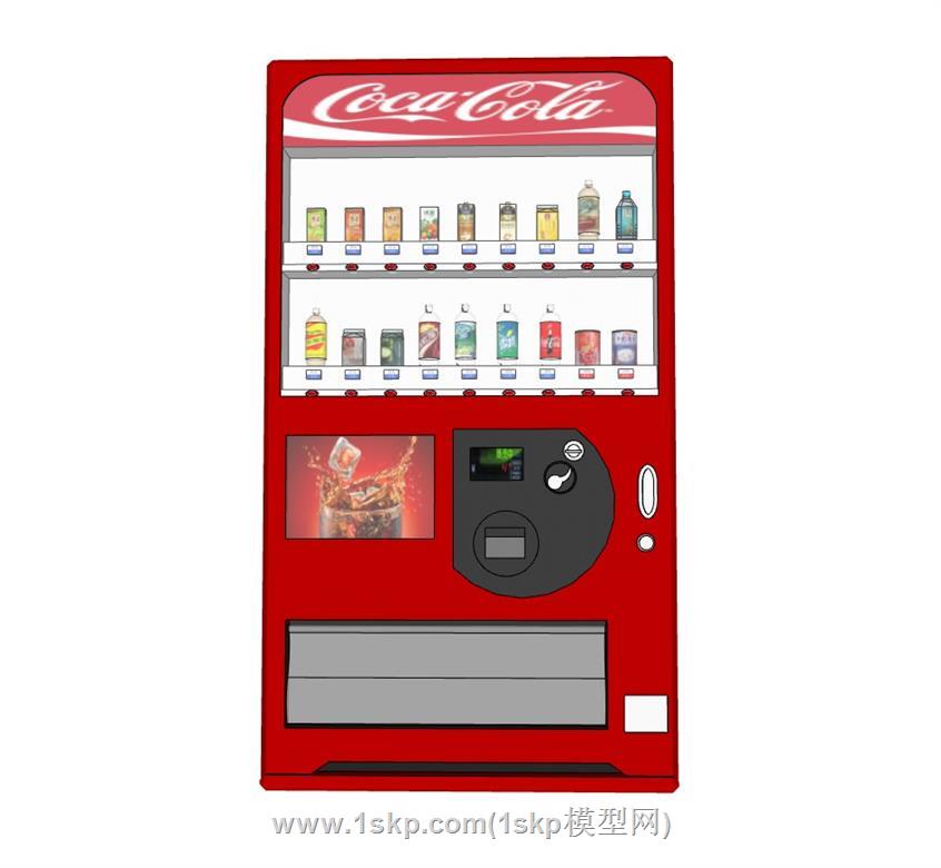 水瓶饮料贩售机SU模型 3