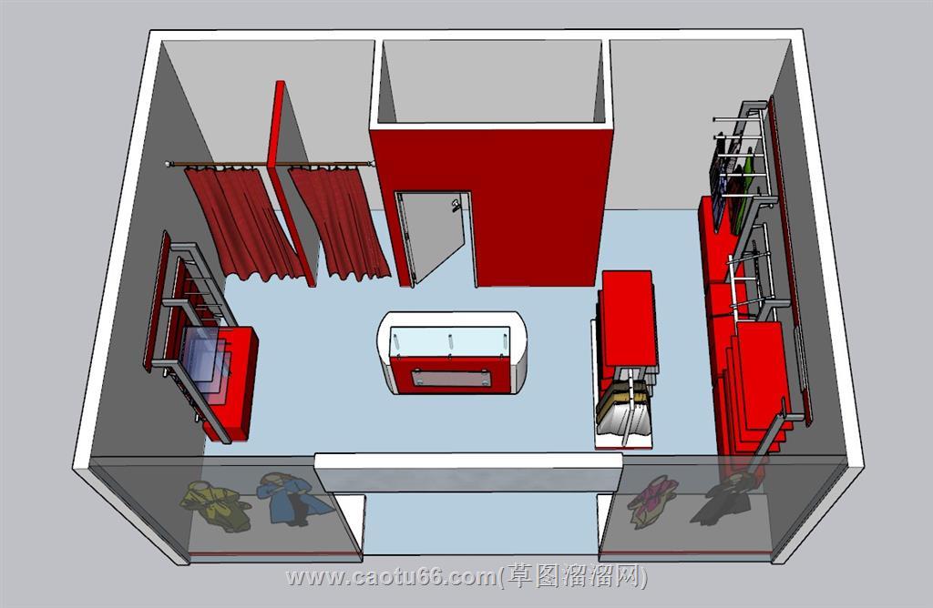 服装店SU模型 2