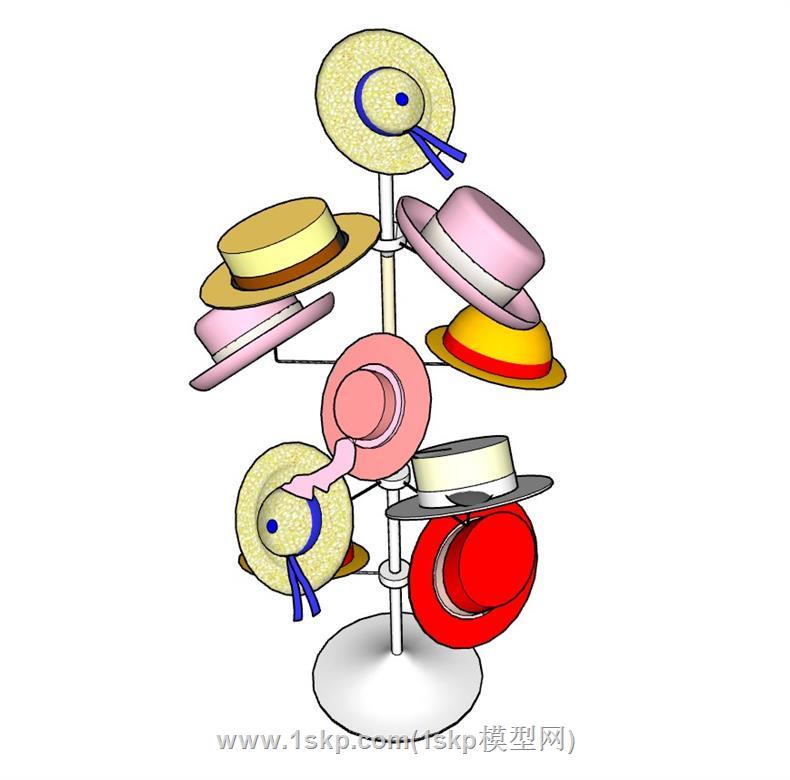 衣帽架SU模型 2